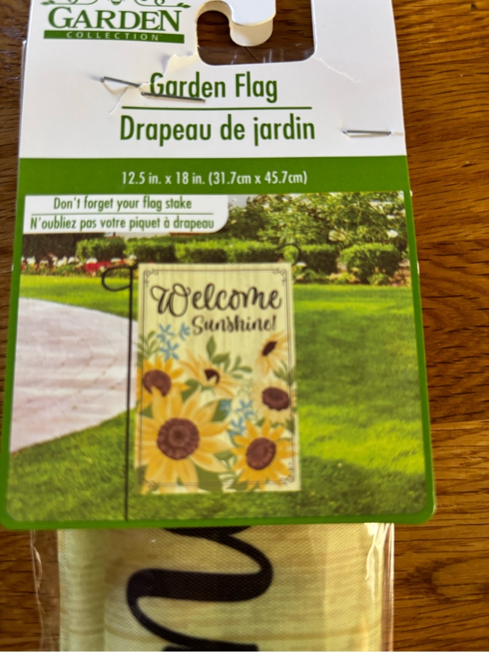 Welcome Sunshine Sunflower Garden Flag - Yellow